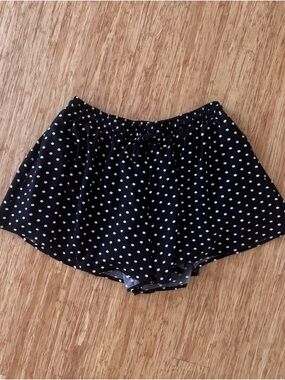 Black Polka Dot Skort - Large